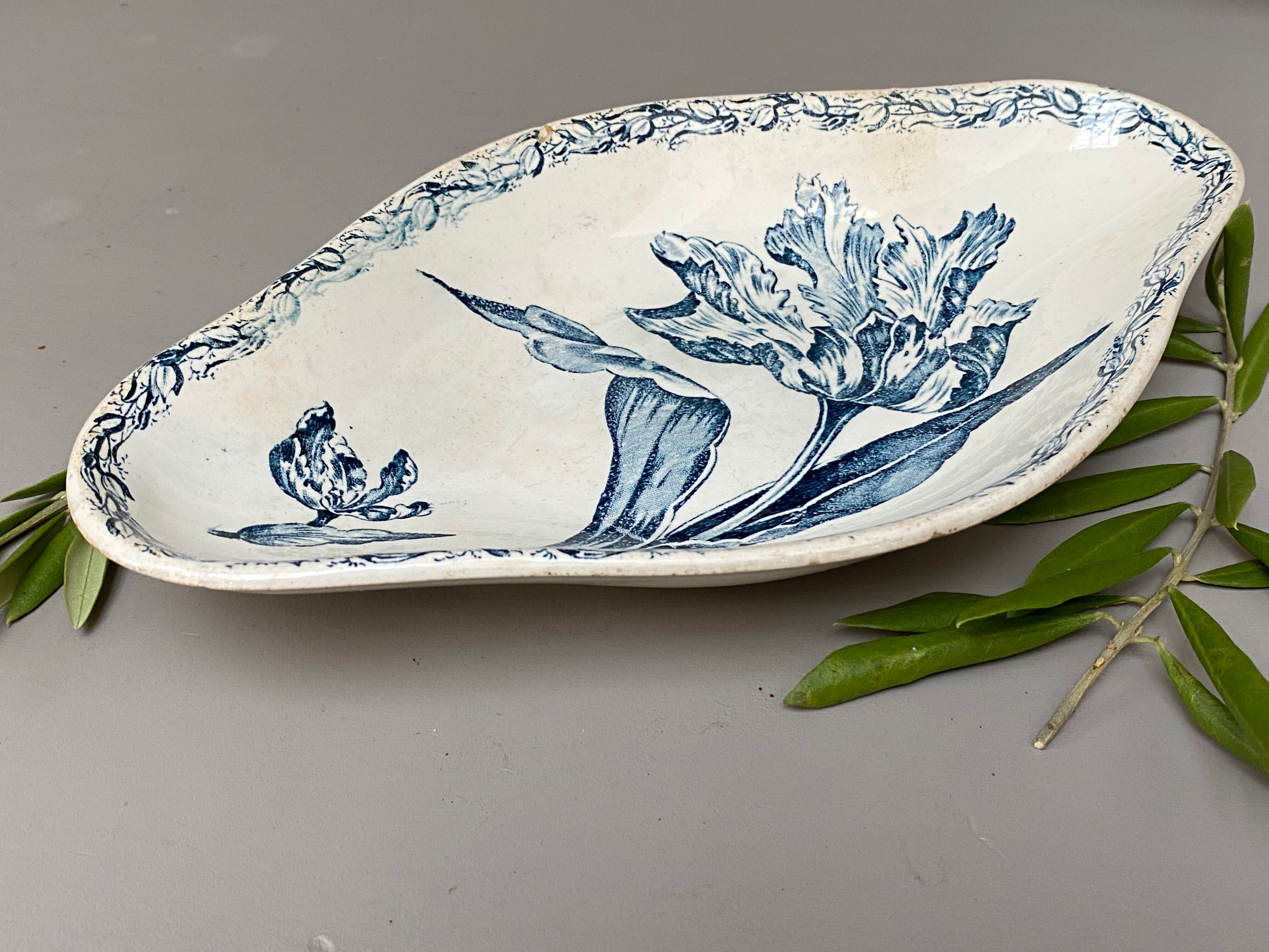 Old earthenware dish kg luneville