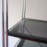 90s chrome metal bookcase shelf