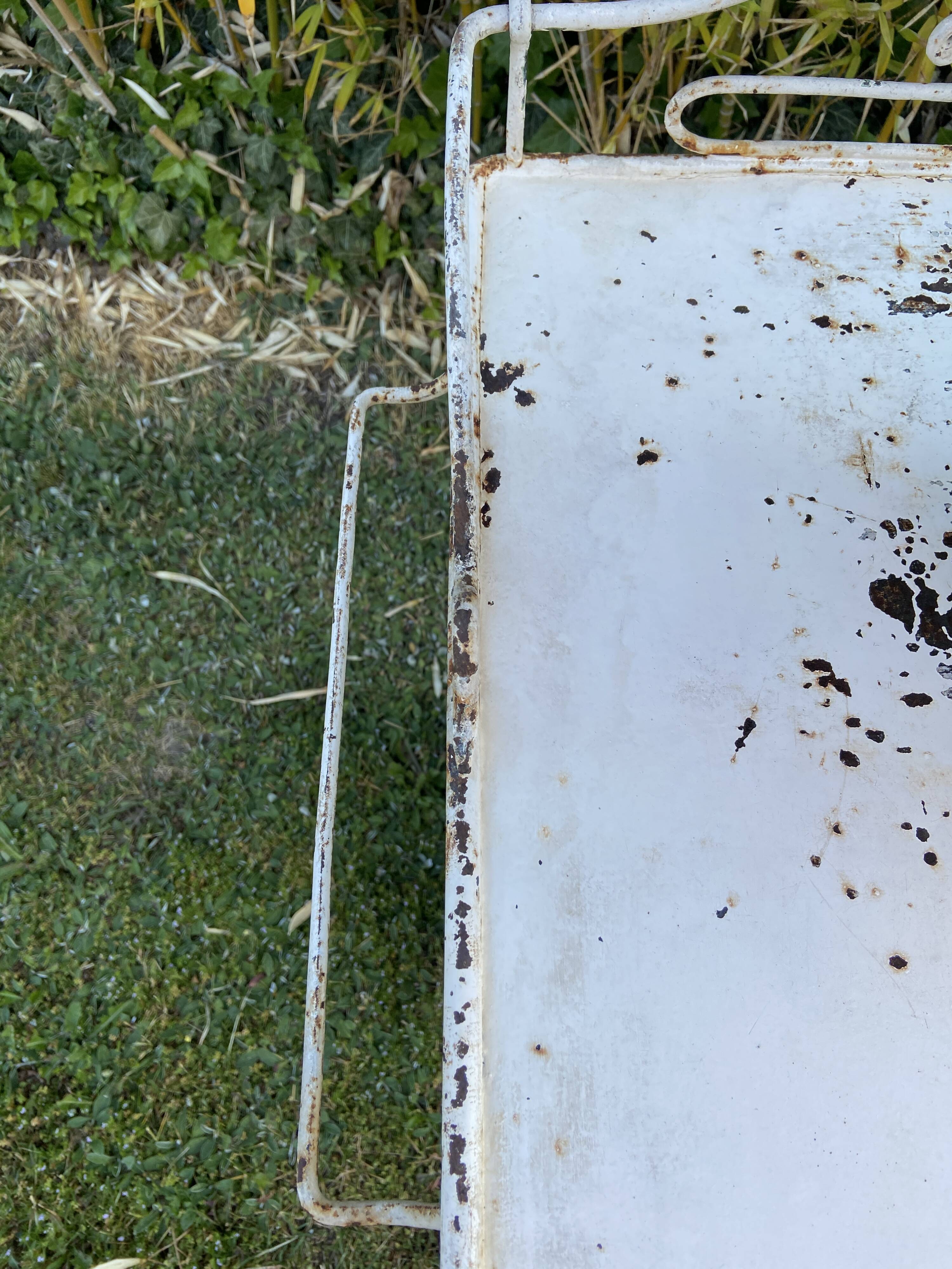 Antique metal dressing table console France shabby chic 1920