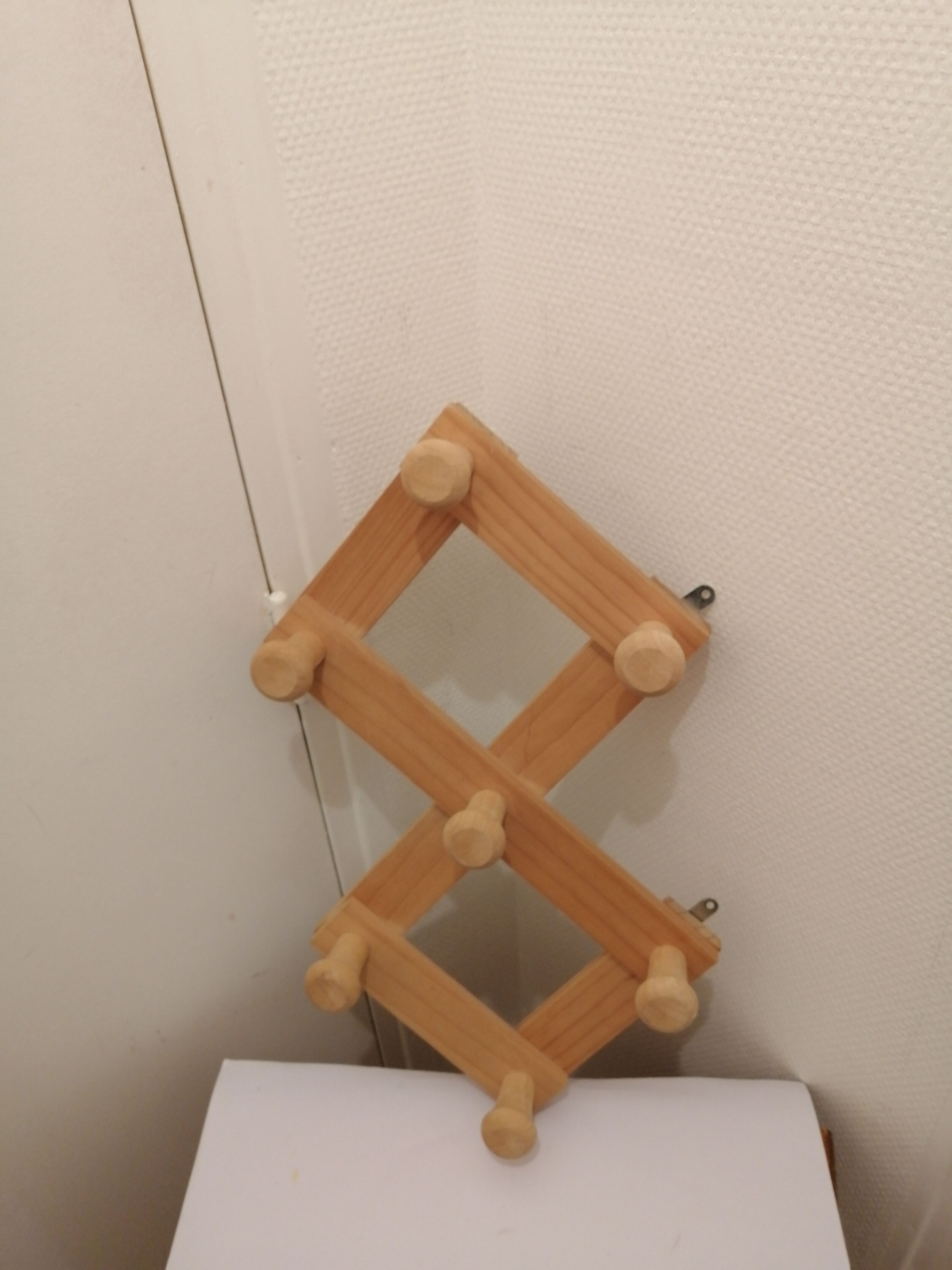 Wooden coat rack