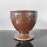 Vintage stoneware cup / high mug - Brutalist design