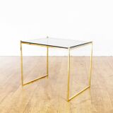 Side table milk smoked glass