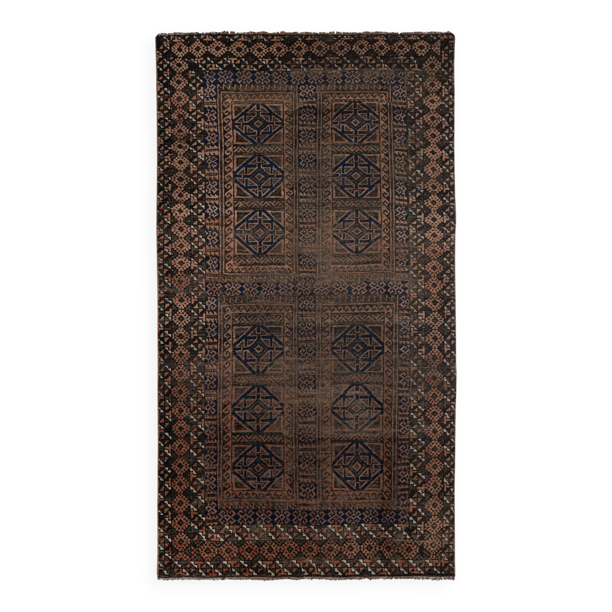 Vintage Turkish Oushak Handwoven Rug 125x212 cm