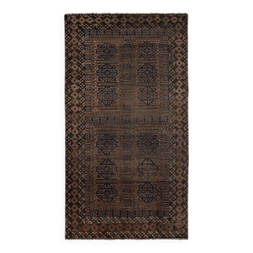 Tapis vintage turc de oushak tissé à la main 125x212 cm
