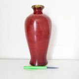 Chinese red ceramic vase 23 cm