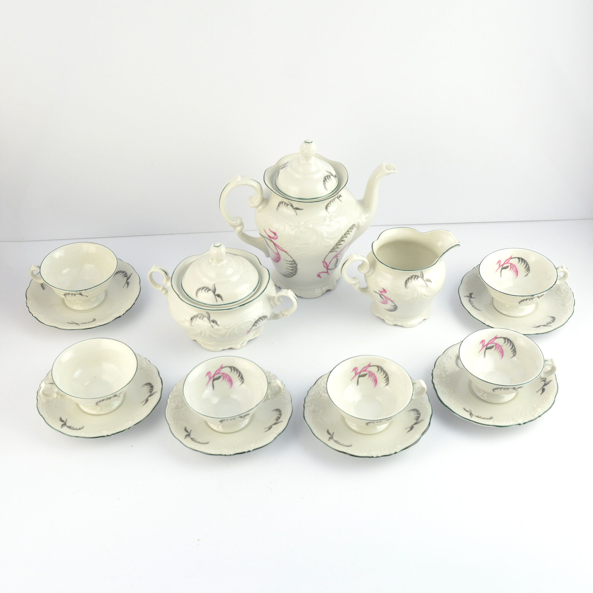 Porcelain tableware, coffee service, Wałbrzych, Poland, 1970s