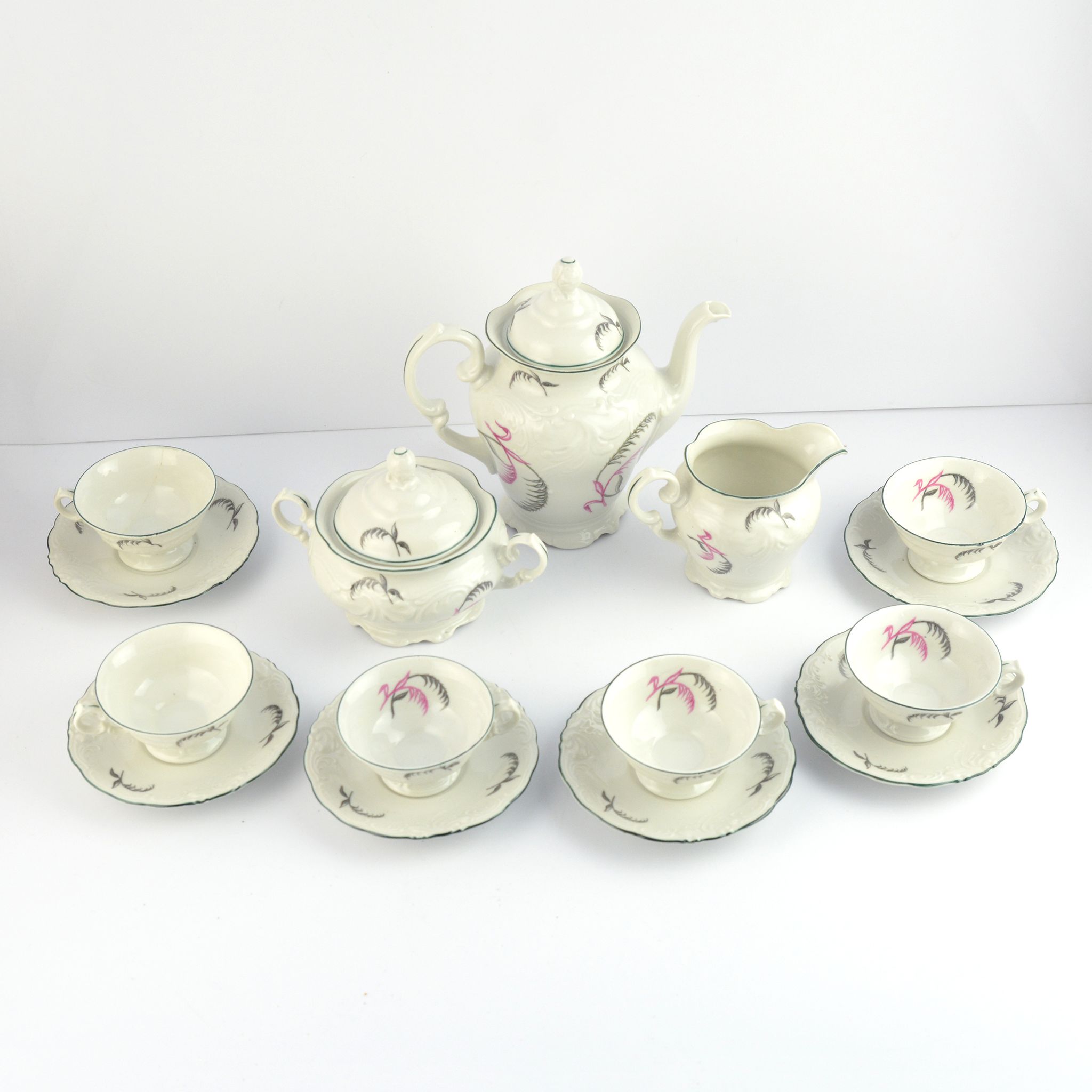 Porcelain tableware, coffee service, Wałbrzych, Poland, 1970s