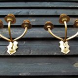 Antique Bronze and Brass 3 arm candle wall sconces Piano Organ fixtures French early 1900s can be re