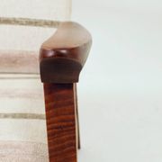 Fauteuil vintage style scandinave lin naturel 1970