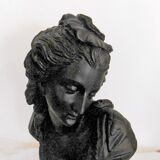 Bust of beautiful woman period platre sculpture