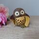 Hand carved Rinconada ceramic owl figurine made in Uruguay