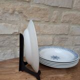 Set of 6 old ceramic soup plates, Primax saint model