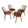 Lot de 4 chaises d'Antonin Suman années 60, Tchécoslovaquie