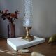 Upcycled retro chic table lamp | diamond tip & bronze