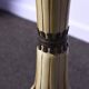 Vintage wooden and brass floor lamp Italy