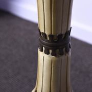 Lampadaire vintage en bois et en laiton Italie