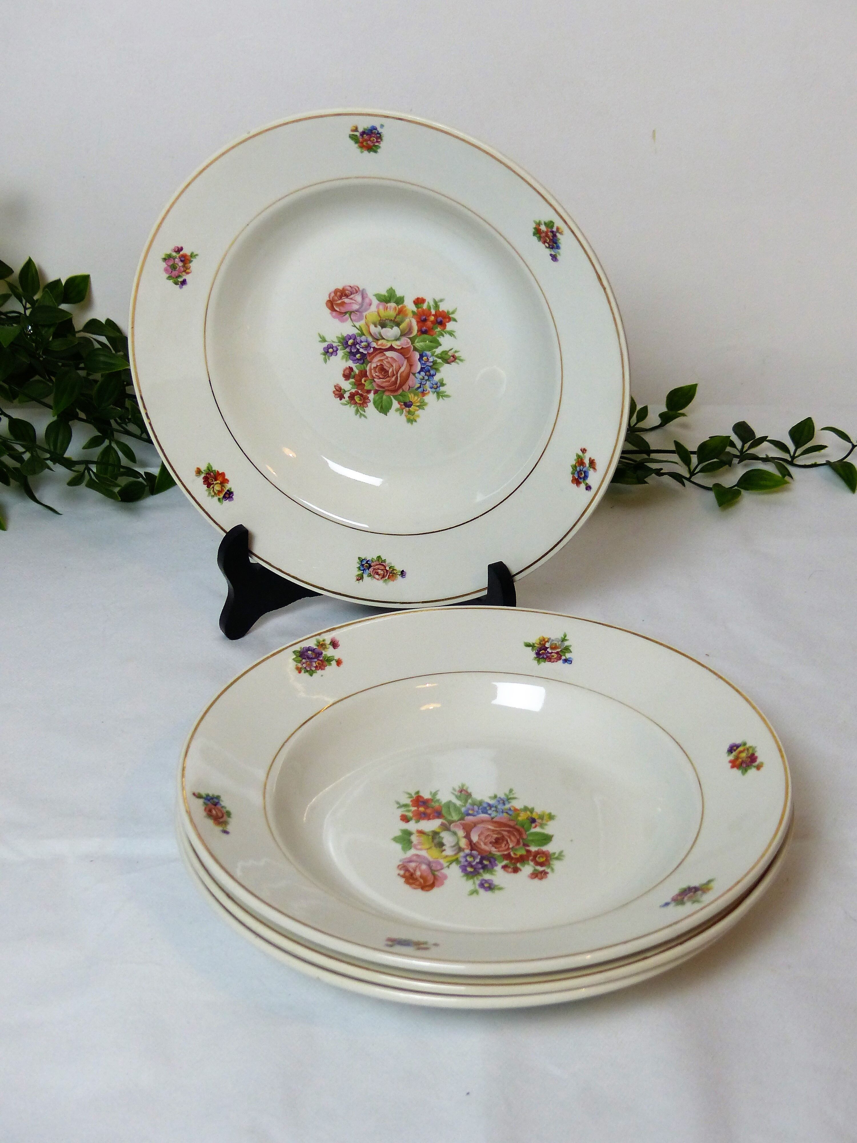 4 assiettes creuses Moulin des Loups