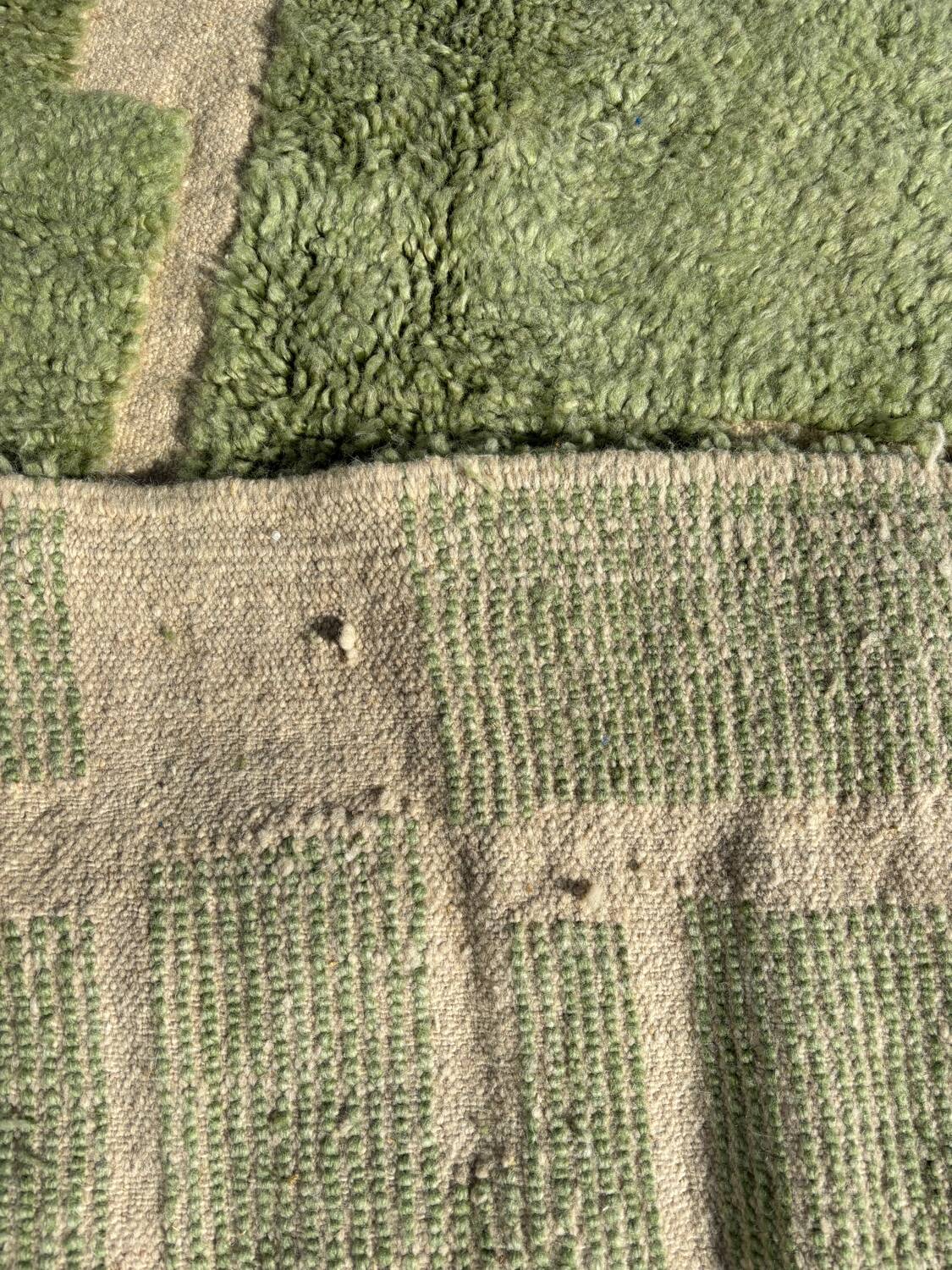 Magnificent new Beni ouarain water green carpet 200x300 cm