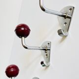 Chrome and bakelite coat hooks from the 70s