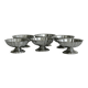 Lot de 6 coupelles basses en métal inox
