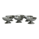 Lot de 6 coupelles basses en métal inox