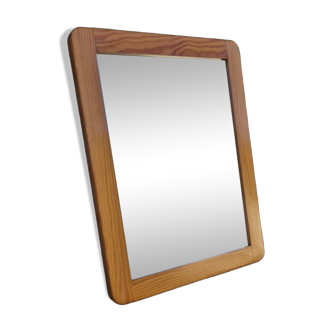 Miroir en scandinave en pin 1970