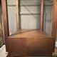 Vintage illuminated column shelf, copper steel, brutalist industrial design, ca 1970