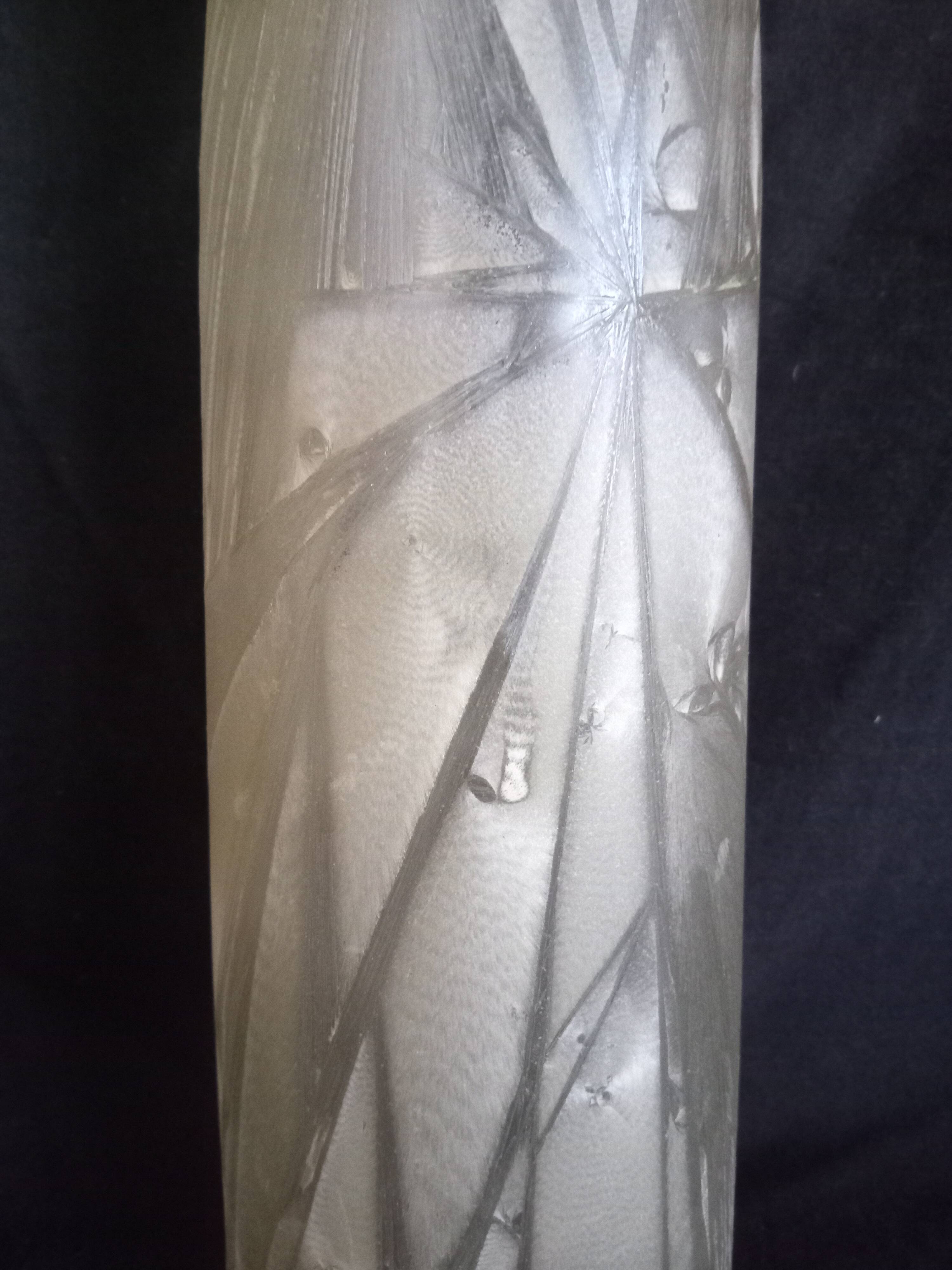 Kevin Stal (Son of Eric Saint Val) - Frosted glass bottle vase, h-48 cm.