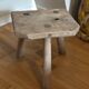 Antique Brutalist Farm Stool