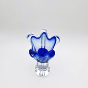 Lot vase and bowl - Josef Hospodka Chribska - Blue Sommerso - 1960