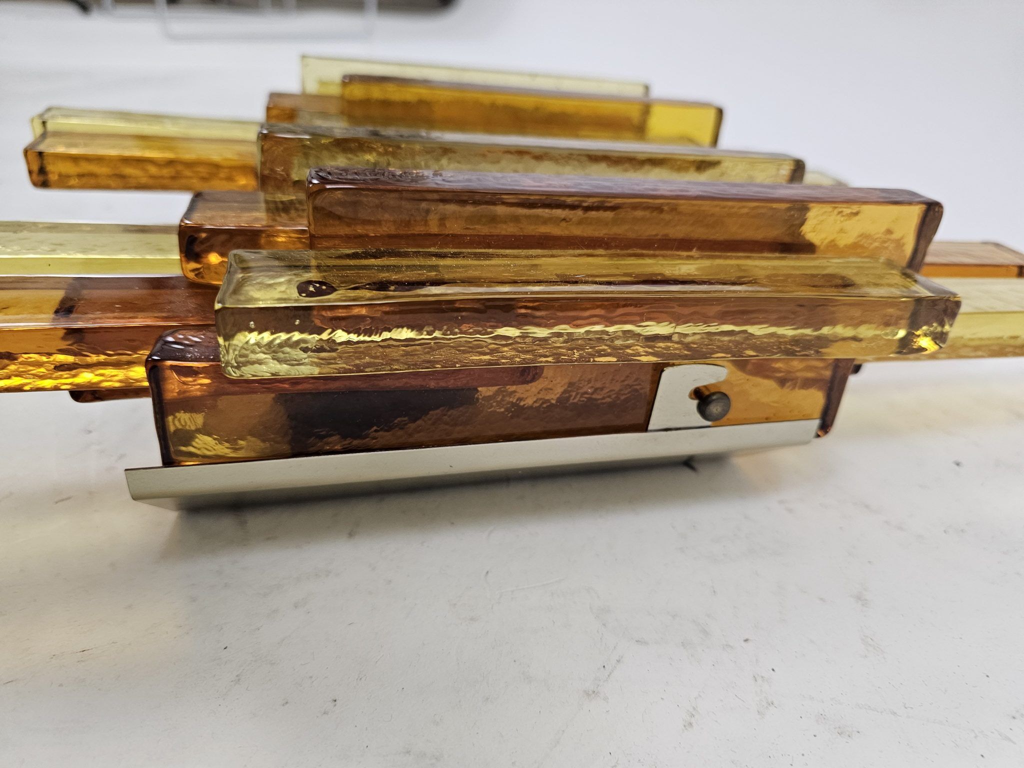 Ensemble de lampes murales en couleur ambre/marron par Svend Aage Holm Sorensen pour Hazel & Teudt.