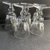 2899 – 5 Saint Louis wine glasses Jersey service In strong cut crystal