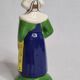 Quimper HB Henriot traditional style earthenware salt cellar 13.5 cm