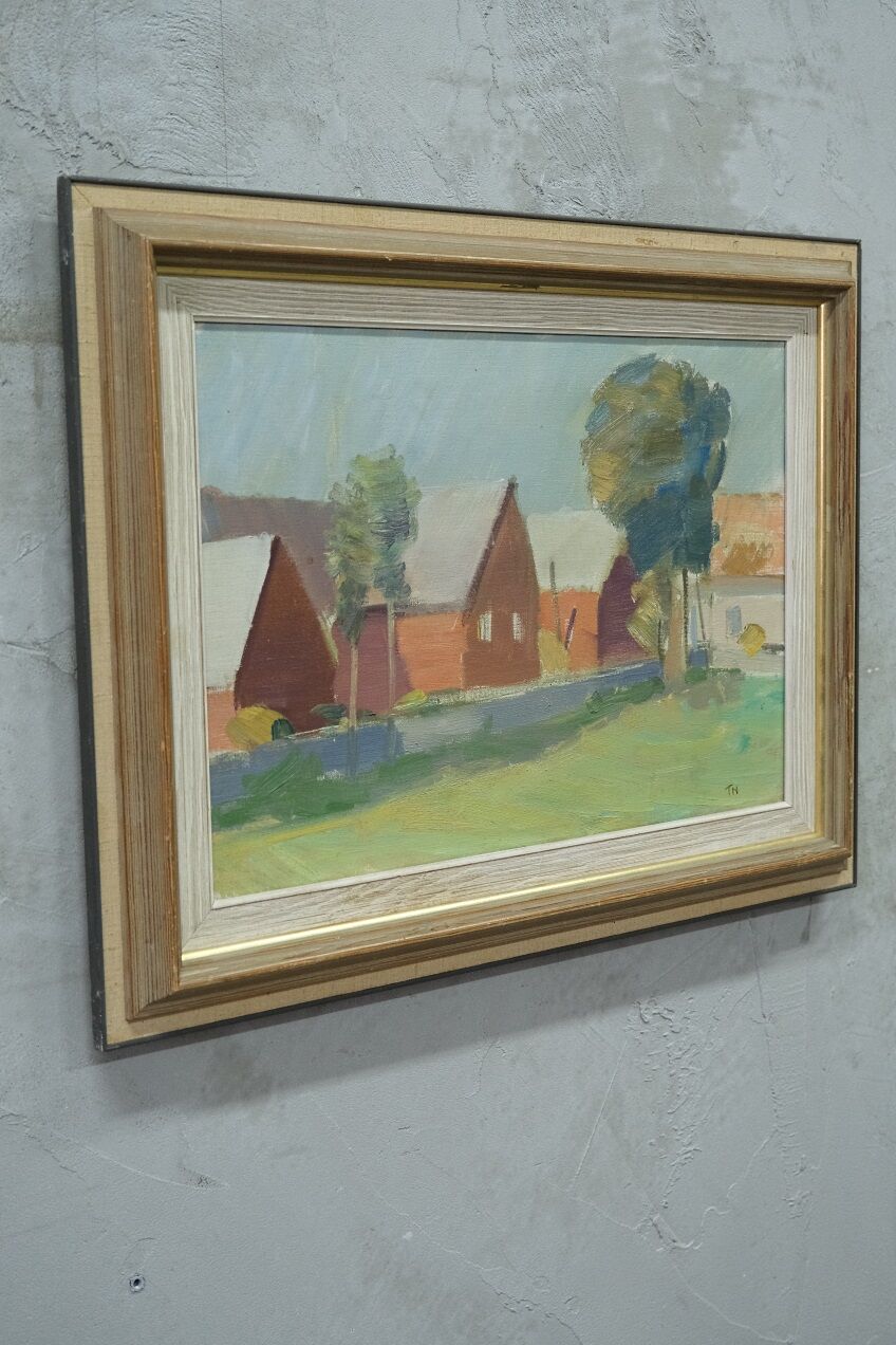Tage Nilsson ( 1926-1997), Swedish Modern Painting, Oil on Canvas, 1960s, Framed