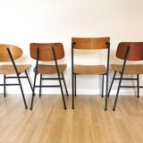 Vintage Stol Kamnik Wooden Dining Chairs - 1970s Yugoslavia - Set of 4