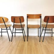 Vintage Stol Kamnik Wooden Dining Chairs - 1970s Yugoslavia - Set of 4