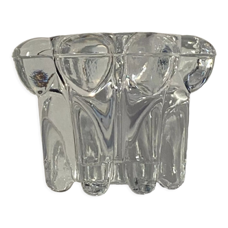 Reims bulb candle holder molded glass