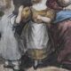 Attributed to Eugène Devéria (1805-1865) The Happy Family, Framed Watercolour