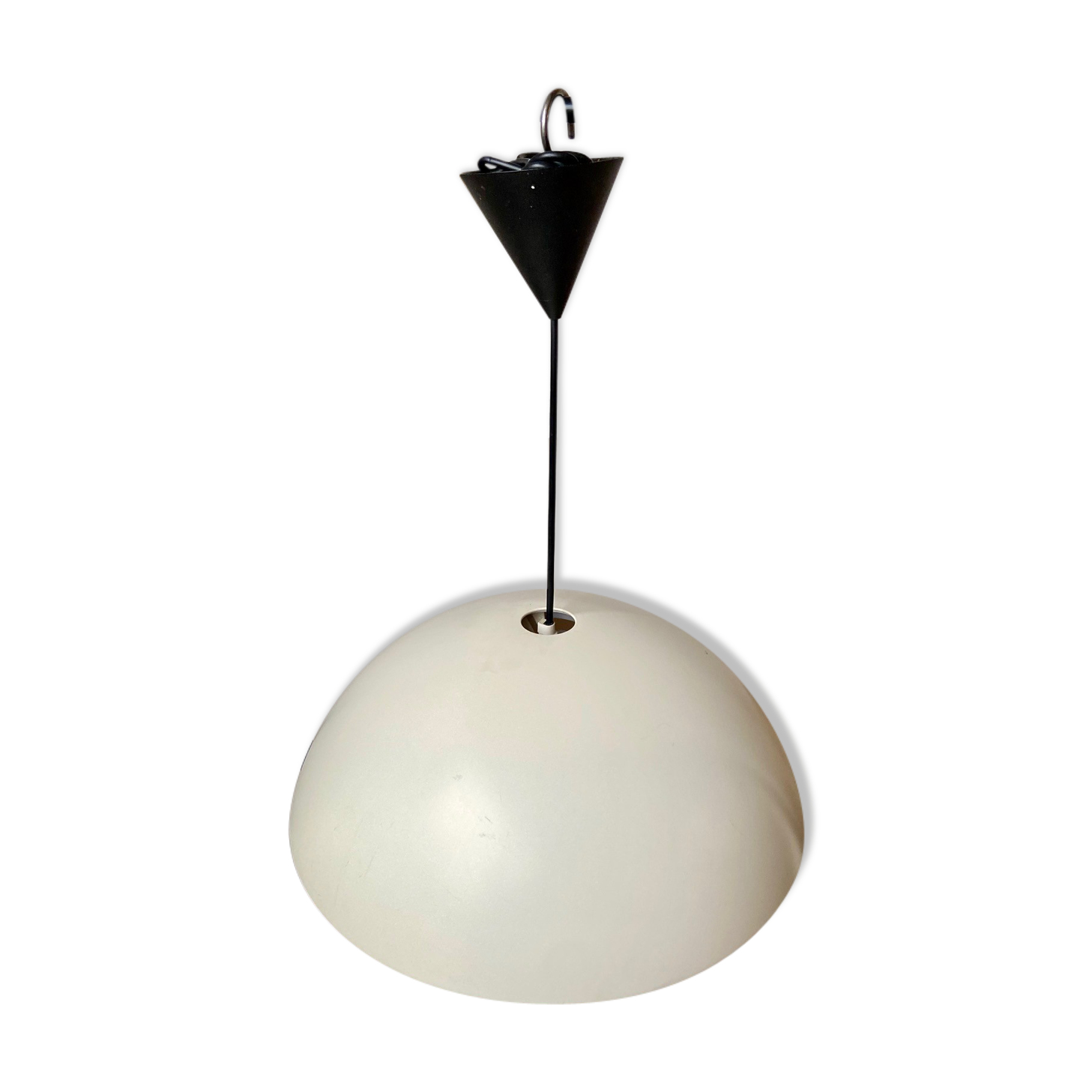Industrial hanging lamp in white metal