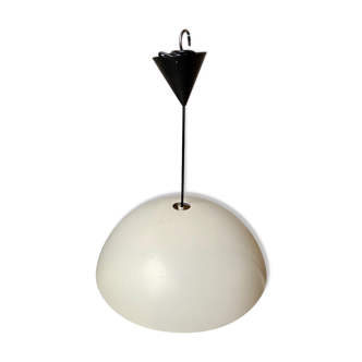 Industrial hanging lamp in white metal