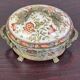 Louis XV style enamelled ceramic and bronze pot 22x16cm