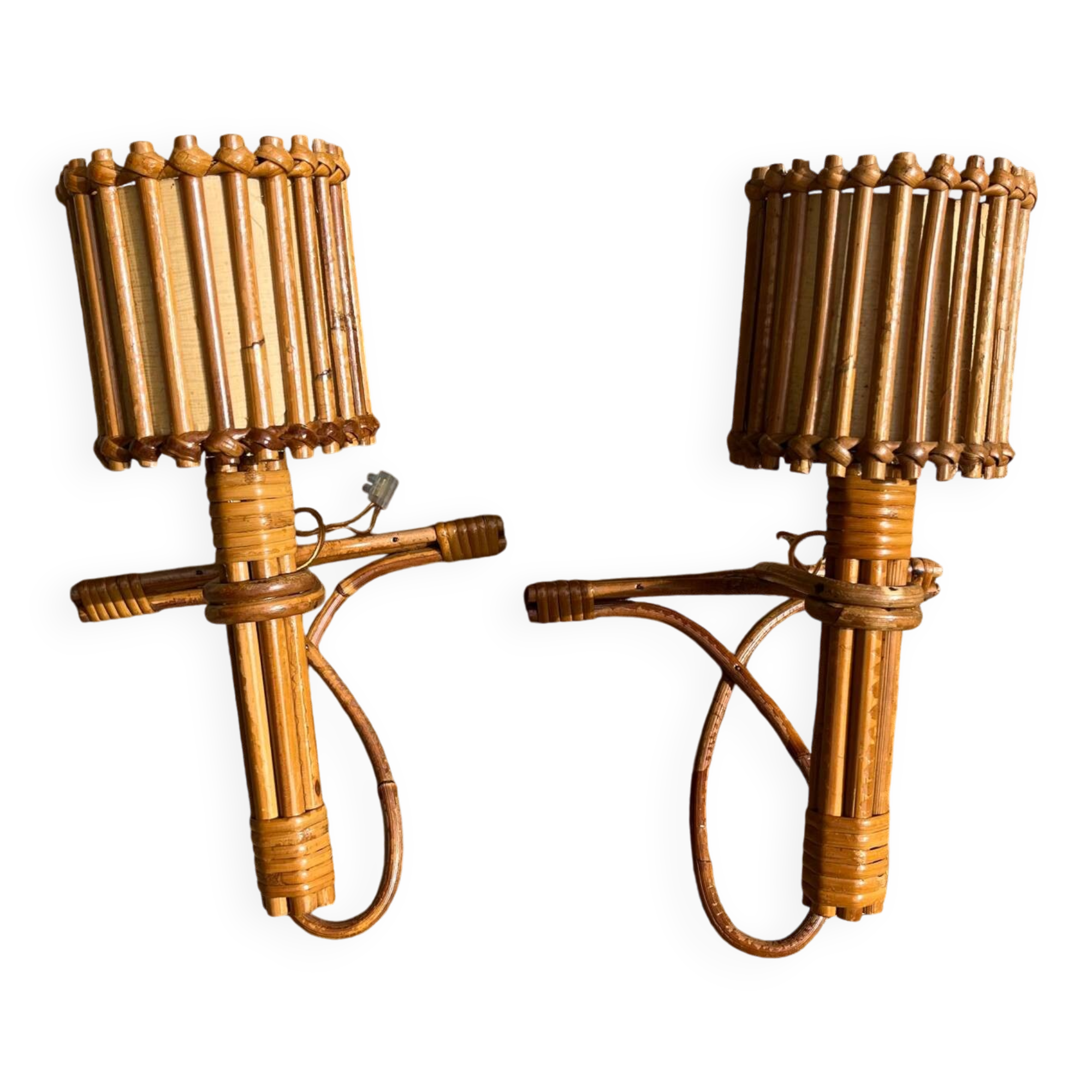 Pair of vintage Louis Sognot wall lights