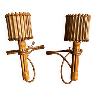 Pair of vintage Louis Sognot wall lights