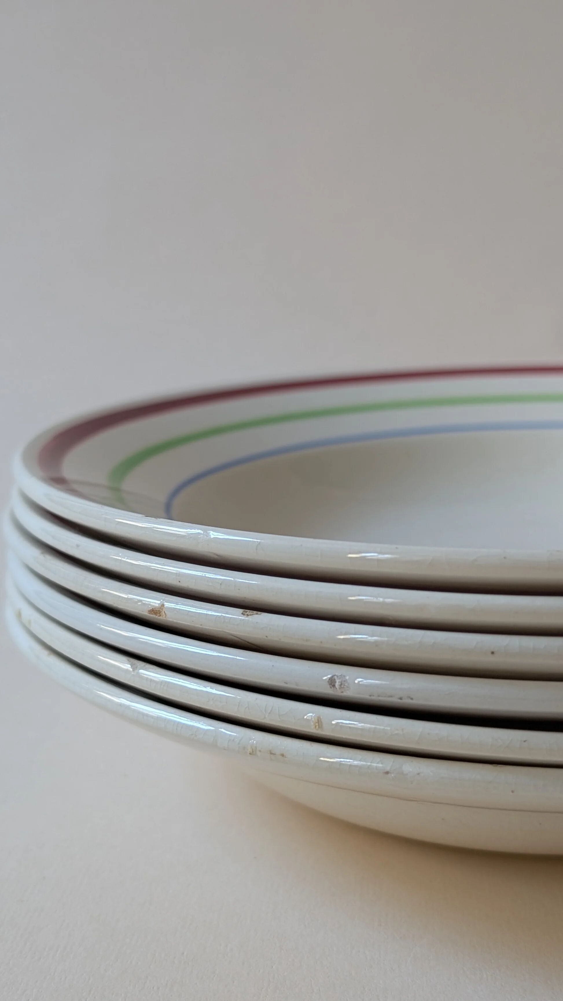 Set of 6 Gien soup plates – Gilles pattern