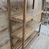 Ancien rack - étagère en teck birman
