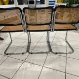Set of 3 Cesca B32 chairs by Marcel Breuer, 1984.