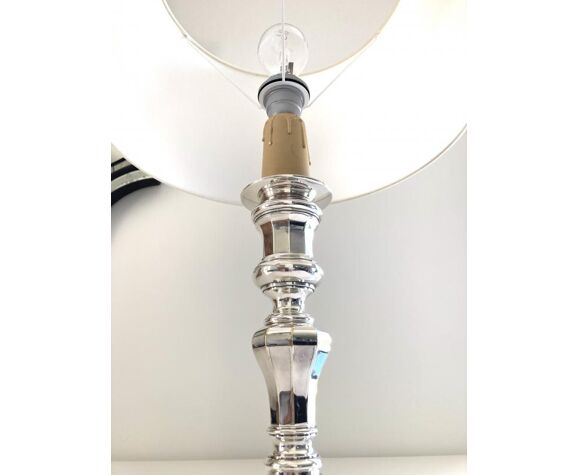 Silver Metal Candlestick Lamp Foot Selency Silver Metal Candlestick Lamp Foot, Silver Candlestick Lamp Base