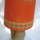 Jar mounted in vintage lamp 70's
