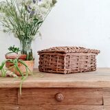 Rattan chest - small old trunk