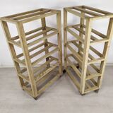 Patinated rolling shelf